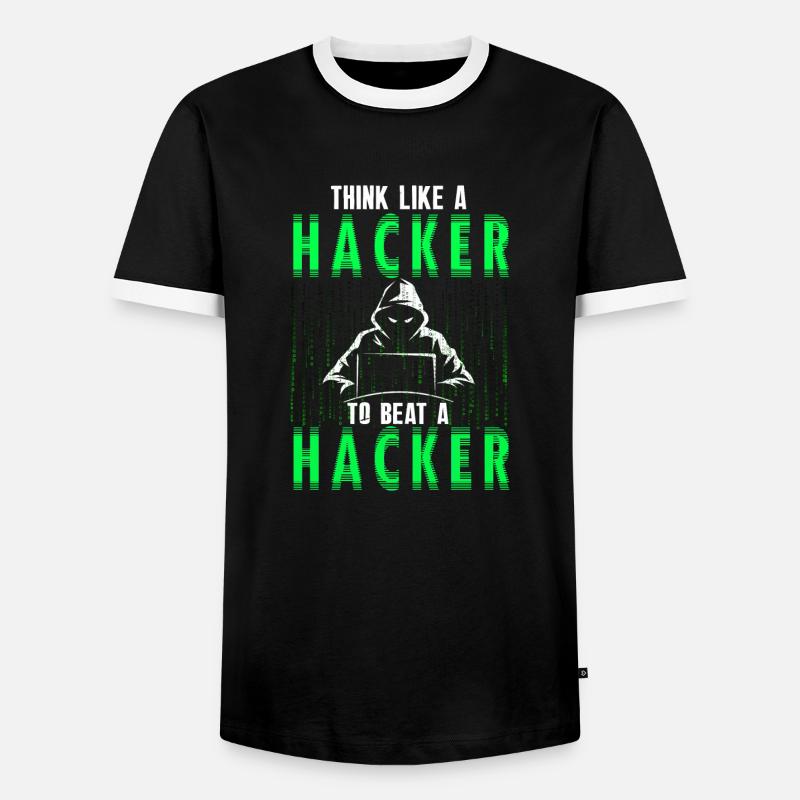 Ethical Hacker Cybersecurity Expertise - Men's Ringer Shirt - black/white