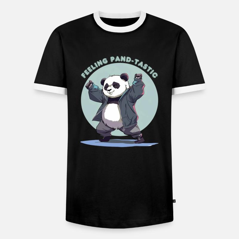 Feeling Pand- dastic - Men's Ringer Shirt - black/white