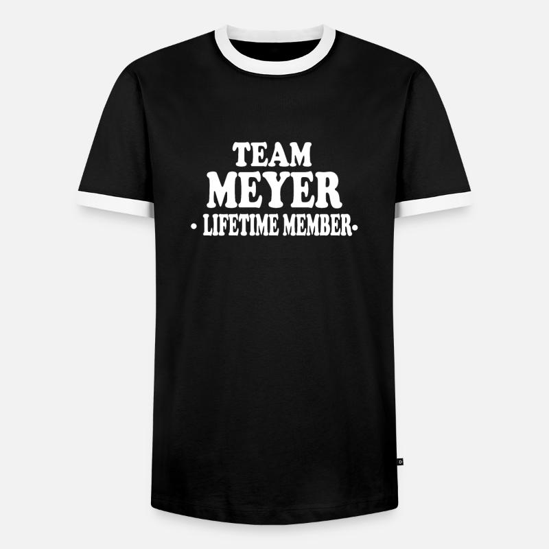 Meyer Team Lebenslang Mitglied Geschenkidee - Männer Kontrast-T-Shirt - Schwarz/Weiß