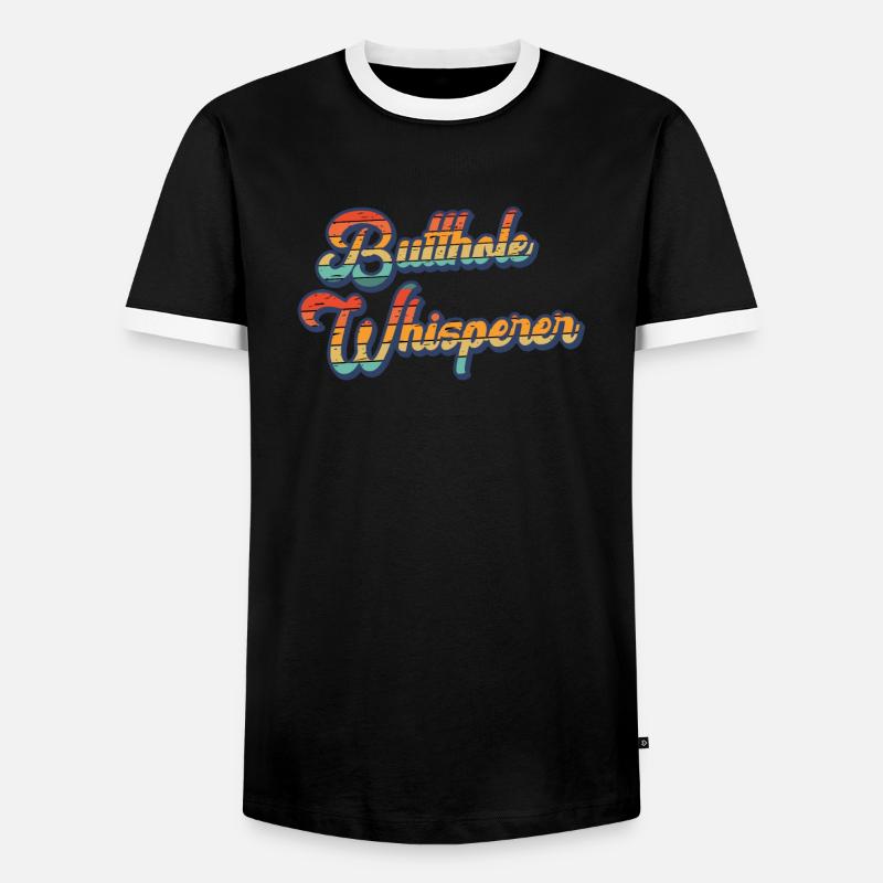 Arschloch-Flüsterer - Männer Kontrast-T-Shirt - Schwarz/Weiß