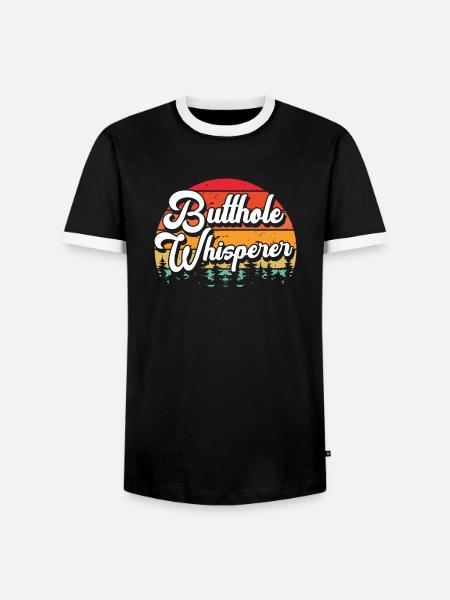 Arschloch-Flüsterer - Männer Kontrast-T-Shirt - Schwarz/Weiß