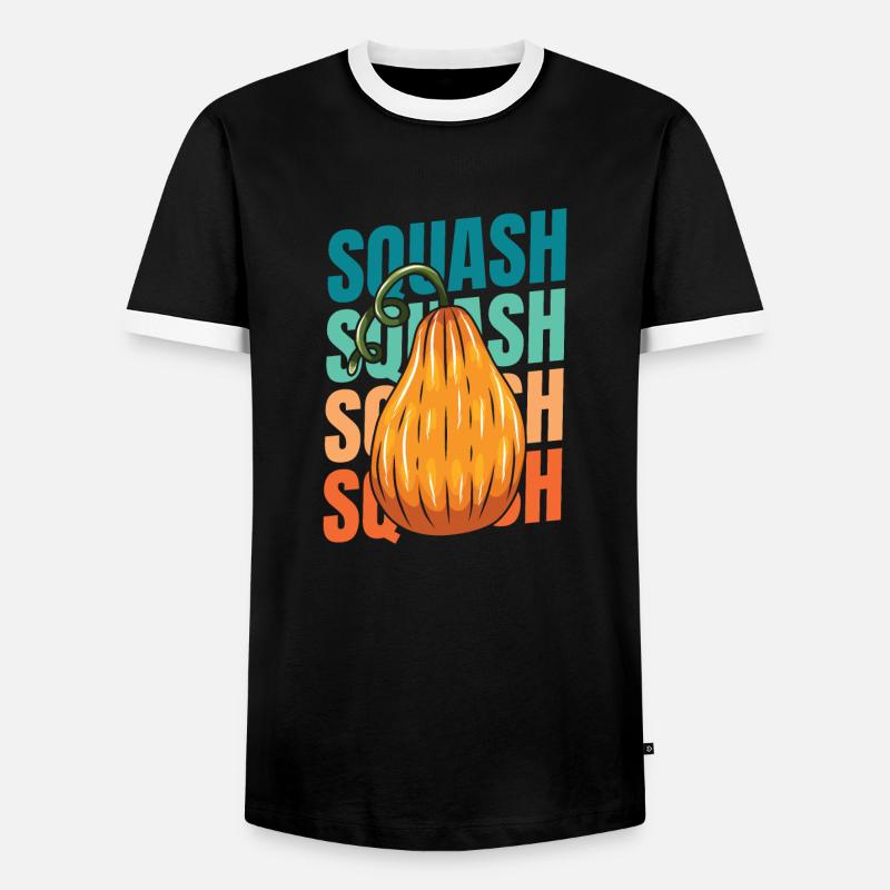 Squash - Men's Ringer Shirt - black/white