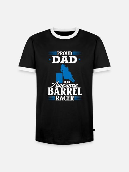 Rodeo Barrel Racing Pferd - Männer Kontrast-T-Shirt - Schwarz/Weiß