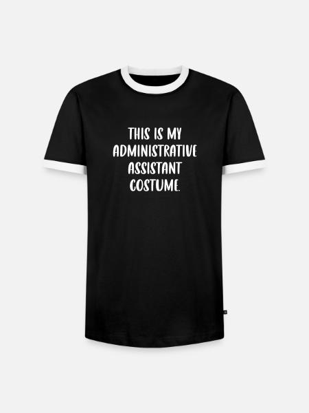 C’est mon costume d’assistant administratif. - T-shirt contrasté Homme - noir/blanc