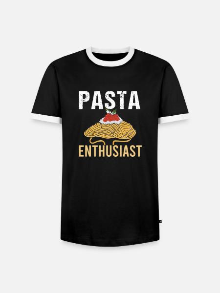 Pasta Nudeln Spaghetti Sprüche - Männer Kontrast-T-Shirt - Schwarz/Weiß