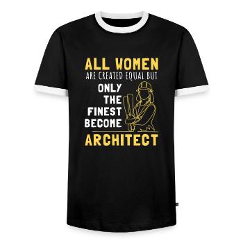 Alle Frauen sind gleich, aber nur die Besten werde - Männer Kontrast-T-Shirt - Schwarz/Weiß - Vorne - AI Model Female 172 light (172cm) & AI Model Male 178 light (178cm)
