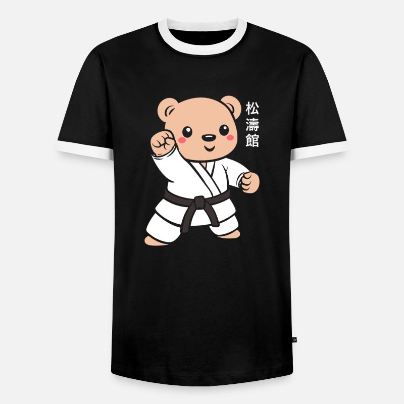 karate - Men's Ringer Shirt - black/white