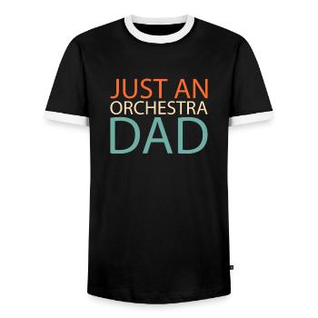 Orchester Just An Orchestra Dad - Männer Kontrast-T-Shirt - Schwarz/Weiß - Vorne - AI Model Female 172 light (172cm) & AI Model Male 178 light (178cm)