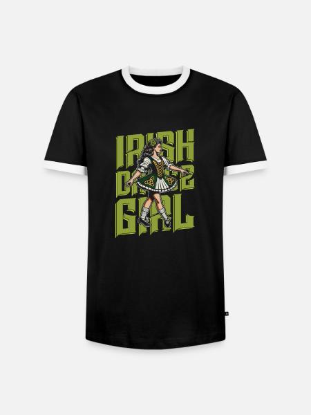 Irish Dance Irischer Tanz - Männer Kontrast-T-Shirt - Schwarz/Weiß