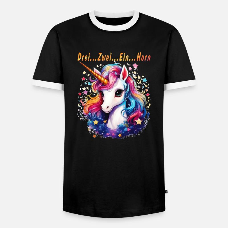 Three... Two... ONE... HORN - Men's Ringer Shirt - black/white
