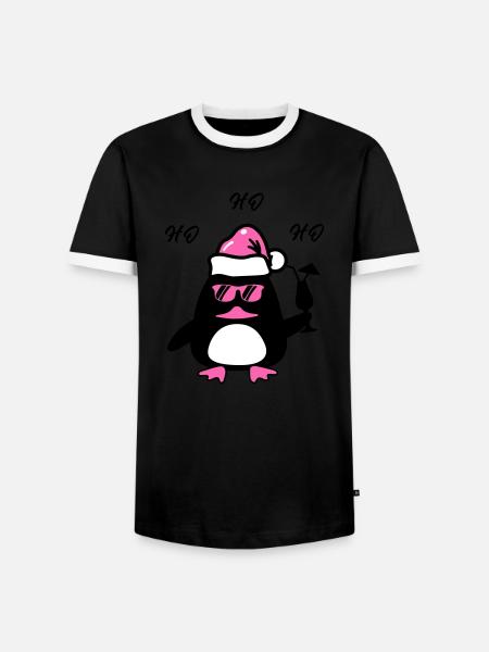 Beach Duck Christmas - Men's Ringer Shirt - black/white