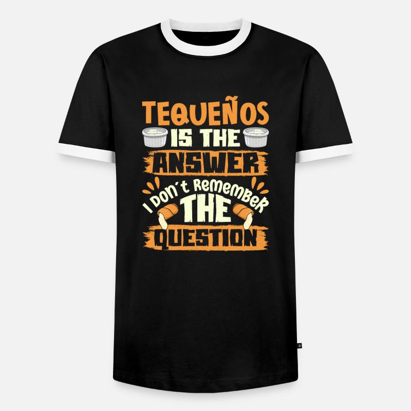 Tequenos venezolanisch - Männer Kontrast-T-Shirt - Schwarz/Weiß