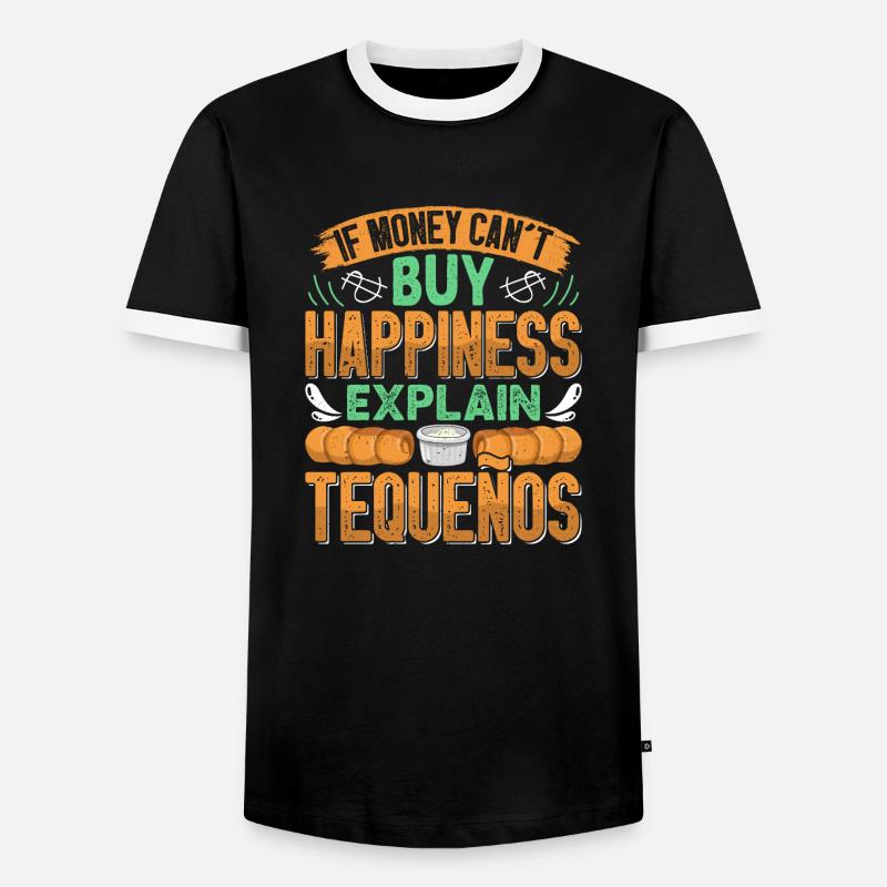 Tequenos venezolanisch - Männer Kontrast-T-Shirt - Schwarz/Weiß