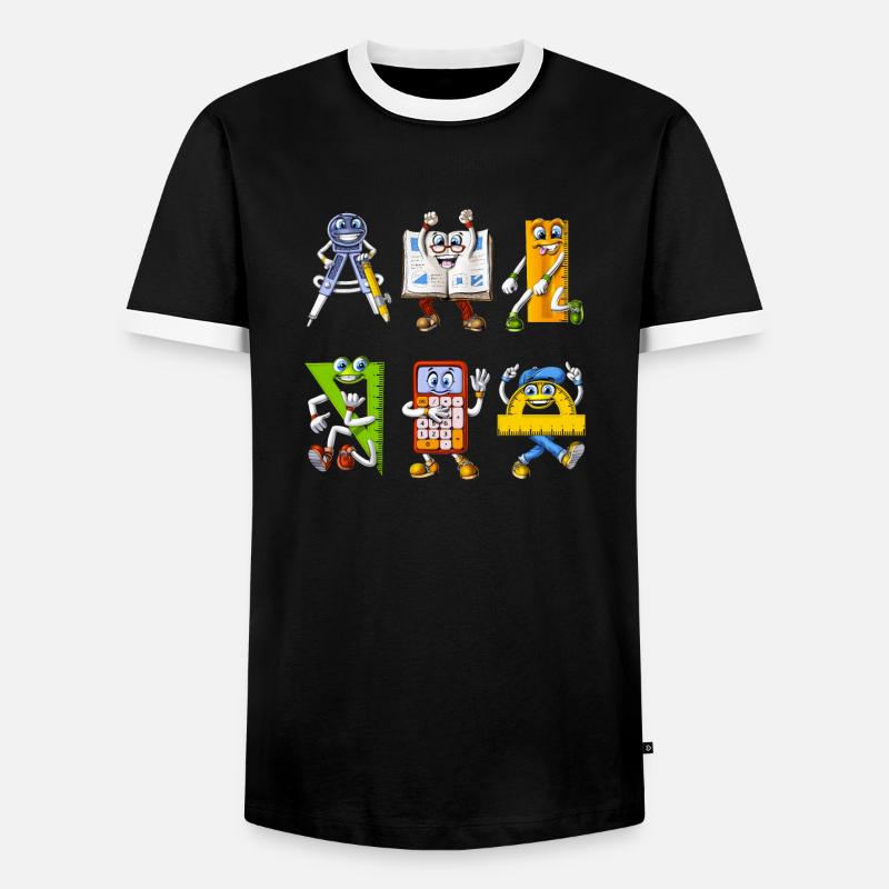 Math Tools - Men's Ringer Shirt - black/white