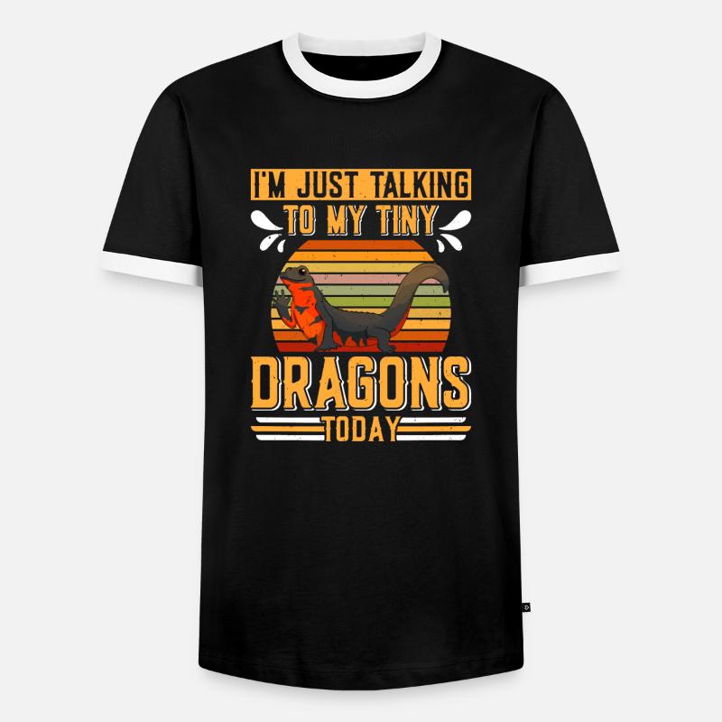 Newt - Men's Ringer Shirt - black/white