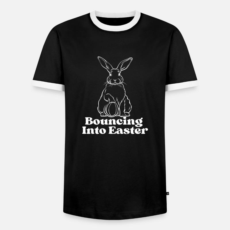 Bouncing into Easter - Men's Ringer Shirt - black/white