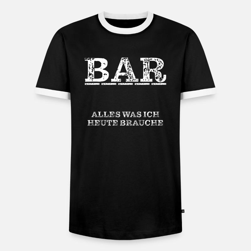 BAR EVERYTHING I NEED TODAY - Men's Ringer Shirt - black/white
