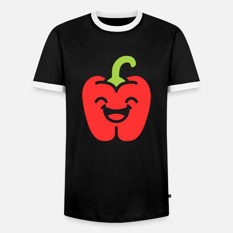 Pfeffer - Männer Kontrast-T-Shirt - Schwarz/Weiß