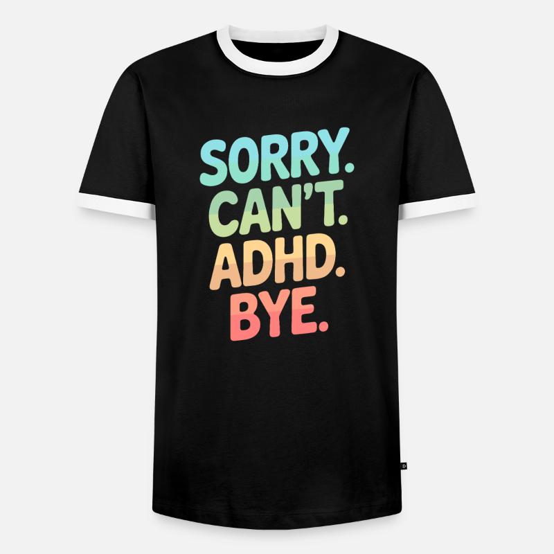 ADHS - Männer Kontrast-T-Shirt - Schwarz/Weiß