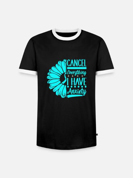 Angststörung Anxiety disorder - Männer Kontrast-T-Shirt - Schwarz/Weiß