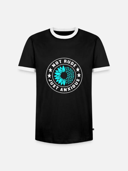 Angststörung Anxiety disorder - Männer Kontrast-T-Shirt - Schwarz/Weiß