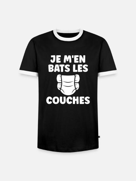 Couches - T-shirt contrasté Homme - noir/blanc