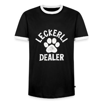 Hundebesitzer lustiger Spruch Hund Geschenk Idee - Männer Kontrast-T-Shirt - Schwarz/Weiß - Vorne - AI Model Female 172 light (172cm) & AI Model Male 178 light (178cm)