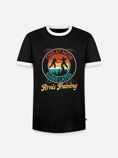 Escrima Arnis Martial Arts - Men's Ringer Shirt - black/white