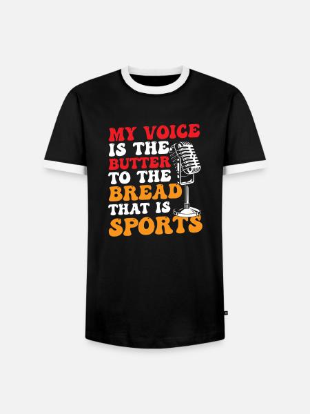 Funny Sports Ansager - Männer Kontrast-T-Shirt - Schwarz/Weiß