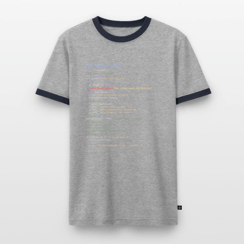 404 Brain Not Found Python Code Men's Ringer Shirt