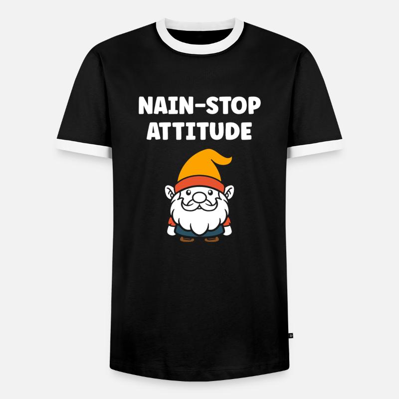 Dwarf - Men's Ringer Shirt - black/white