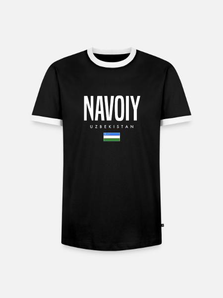 Navoiy Usbekistan - Männer Kontrast-T-Shirt - Schwarz/Weiß
