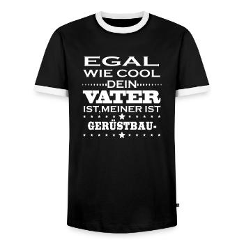 Egal cool vater GERUeSTBAUER - Männer Kontrast-T-Shirt - Schwarz/Weiß - Vorne - AI Model Female 172 light (172cm) & AI Model Male 178 light (178cm)