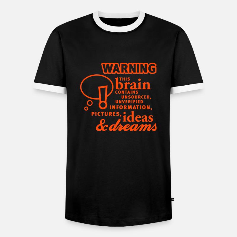 Brain - content - Brain - Content - 1C - Men's Ringer Shirt - black/white