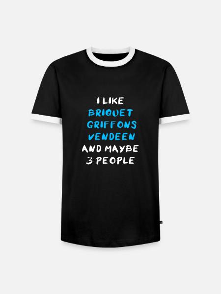 Briquet Griffon Vendeen - Männer Kontrast-T-Shirt - Schwarz/Weiß
