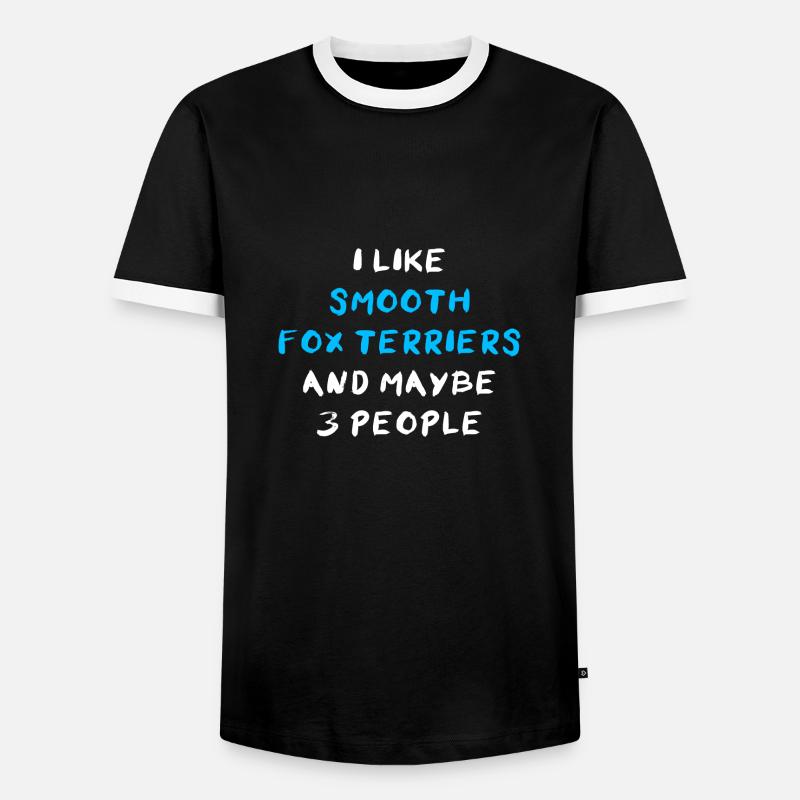 Smooth Fox Terrier - Men's Ringer Shirt - black/white