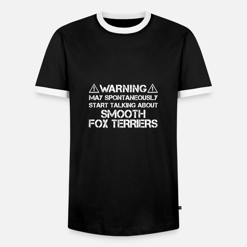 Smooth Fox Terrier - Männer Kontrast-T-Shirt - Schwarz/Weiß