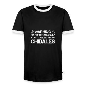 Chidale - T-shirt contrasté Homme - noir/blanc - Devant - AI Model Female 172 light (172cm) & AI Model Male 178 light (178cm)