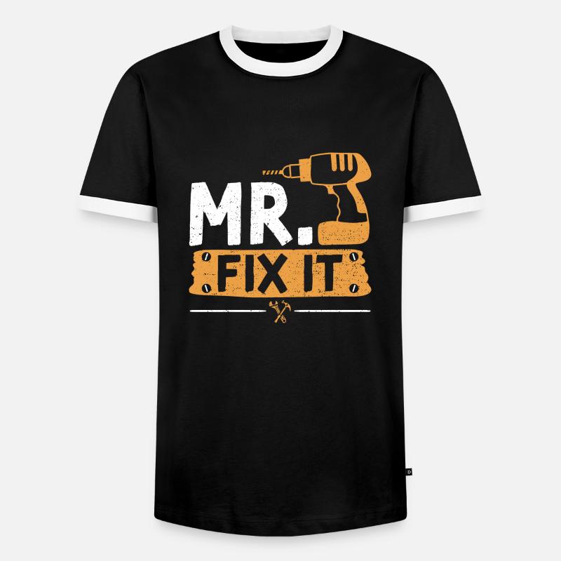 Mr Fix It - DIY - Men's Ringer Shirt - black/white