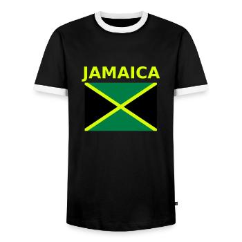 jamaica - T-shirt contrasté Homme - noir/blanc - Devant - AI Model Female 172 light (172cm) & AI Model Male 178 light (178cm)