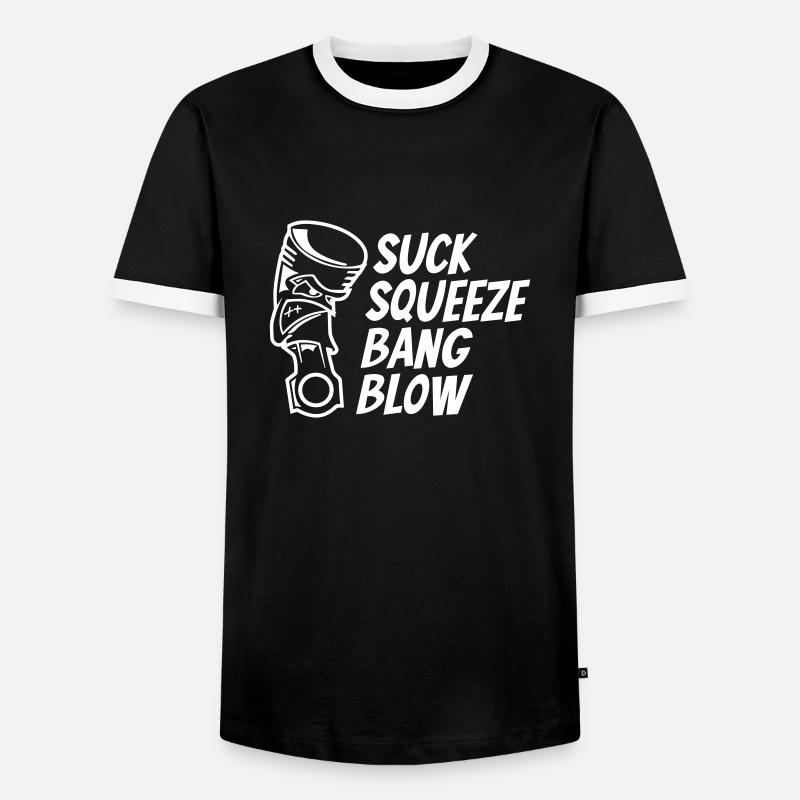 Mechanic Engine Piston - Männer Kontrast-T-Shirt - Schwarz/Weiß
