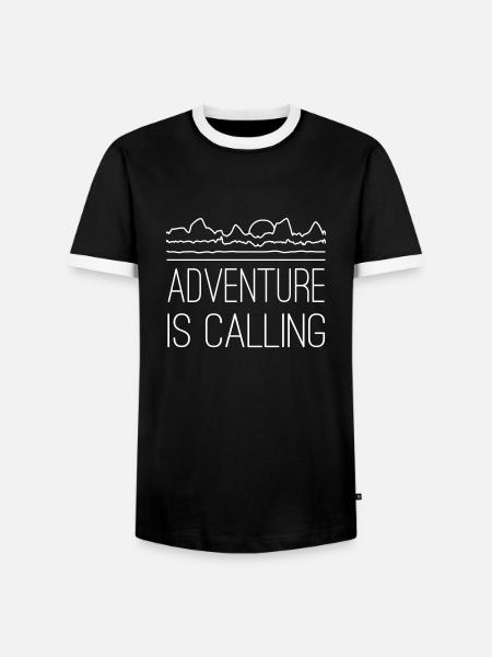 Adventure is calling - Men's Ringer Shirt - black/white