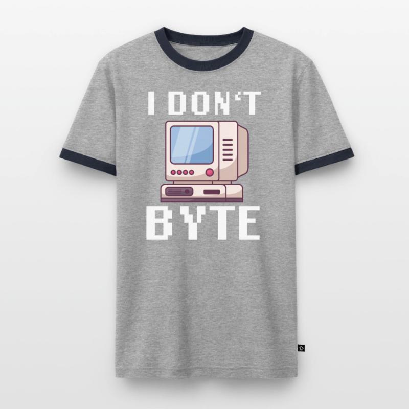 I Don't Byte Informatiker Programmierer IT Funny Männer Kontrast-T-Shirt
