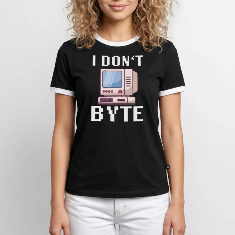 I Don't Byte Computer Scientist Programmer IT Funny Men's Ringer Shirt