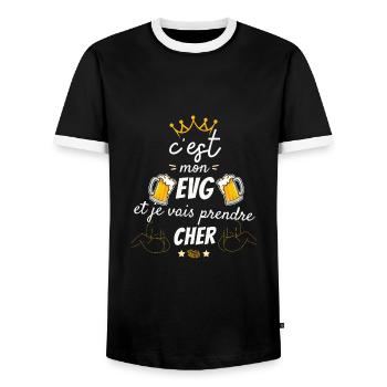 Das ist mein Junggesellenabschied, den ich nehmen werde, liebes Humor-Geschenk - Männer Kontrast-T-Shirt - Schwarz/Weiß - Vorne - AI Model Female 172 light (172cm) & AI Model Male 178 light (178cm)