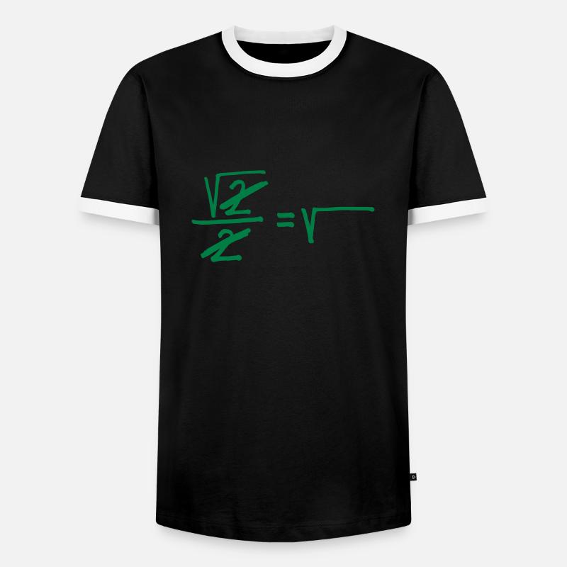 Maths - Männer Kontrast-T-Shirt - Schwarz/Weiß