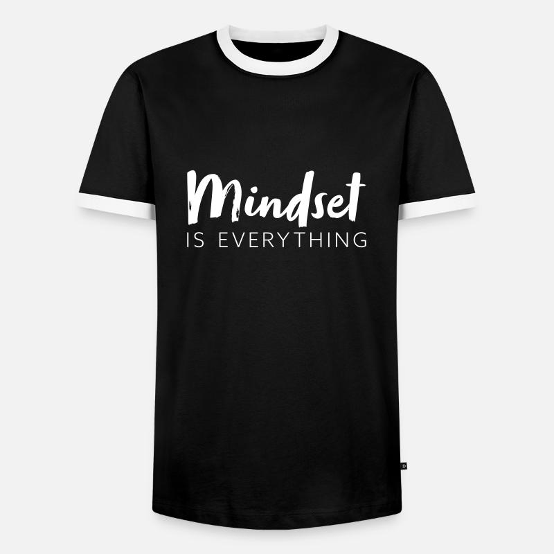 Mindset is everything - Men's Ringer Shirt - black/white