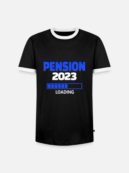 Pension 2023 loading - Männer Kontrast-T-Shirt - Schwarz/Weiß