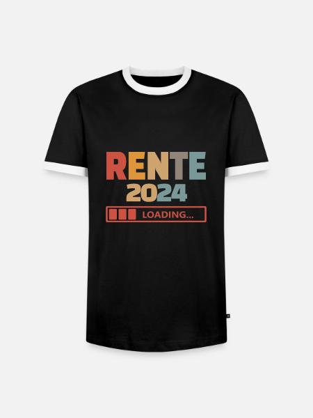 Rente 2024 loading - Männer Kontrast-T-Shirt - Schwarz/Weiß