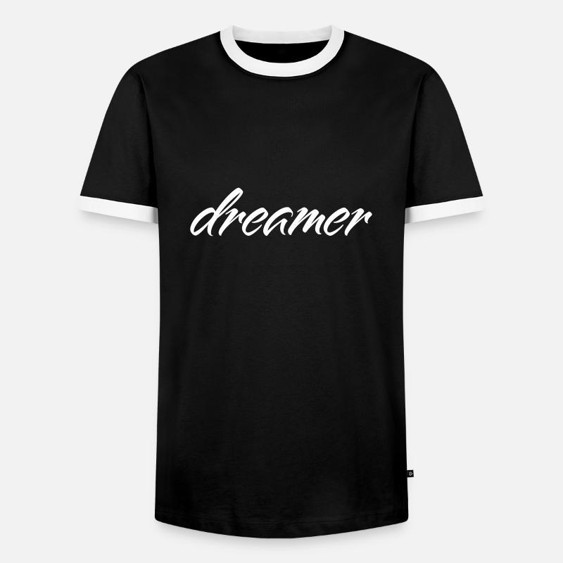 dreamer - Männer Kontrast-T-Shirt - Schwarz/Weiß